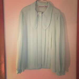 Christie & Jill Mint Green Vintage Blouse
